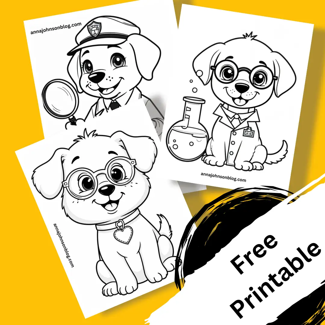 cute puppy dog coloring pages​