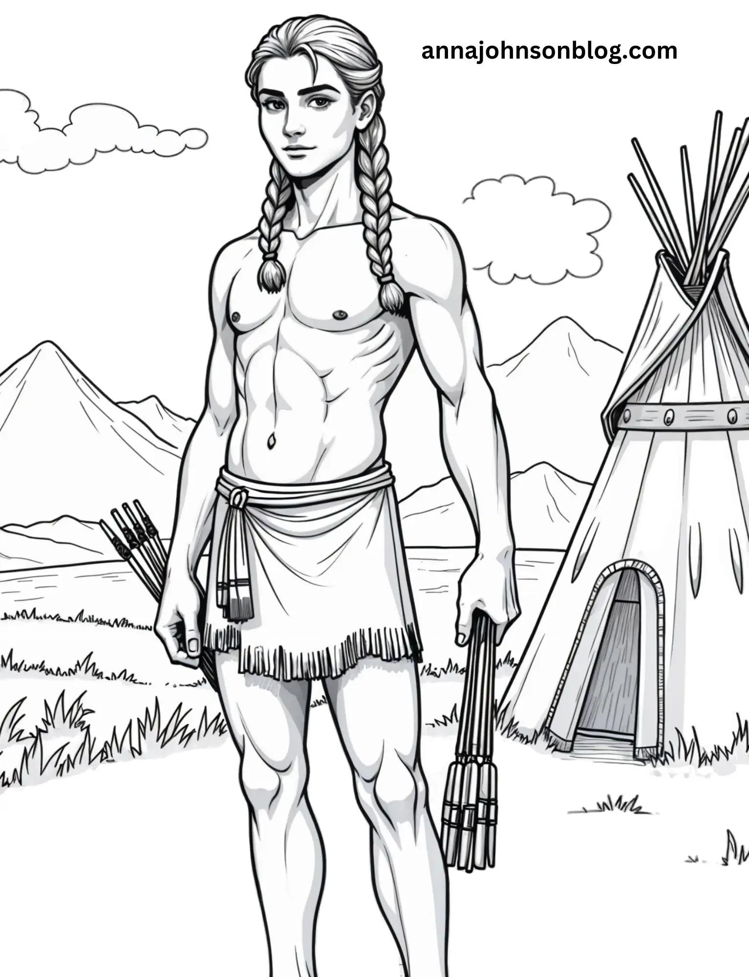native-indian-coloring-pages