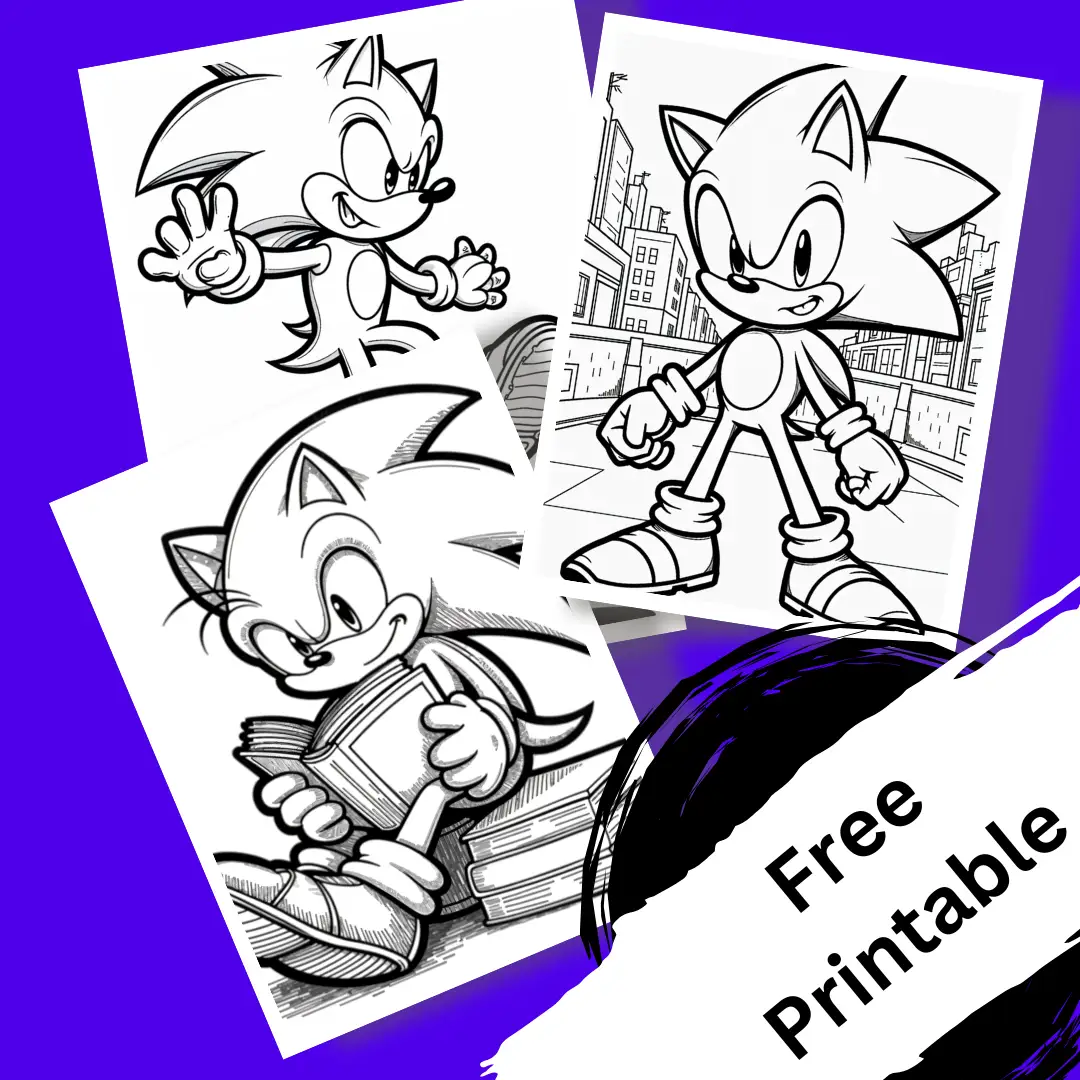 sonic coloring pages