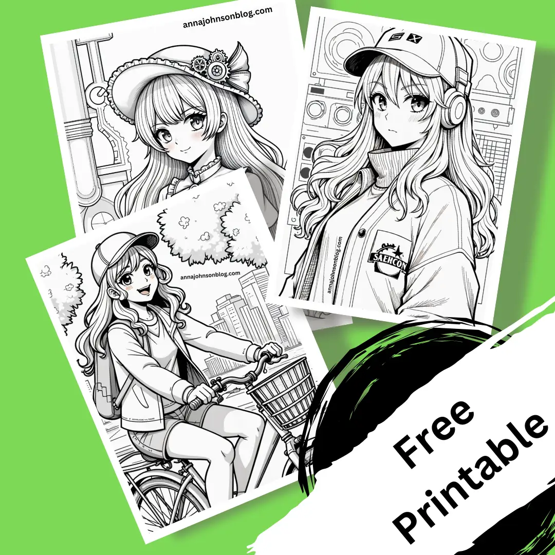 anime girl coloring pages