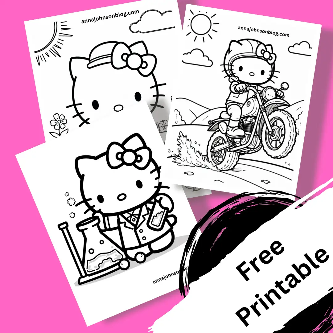 coloring pages hello kitty