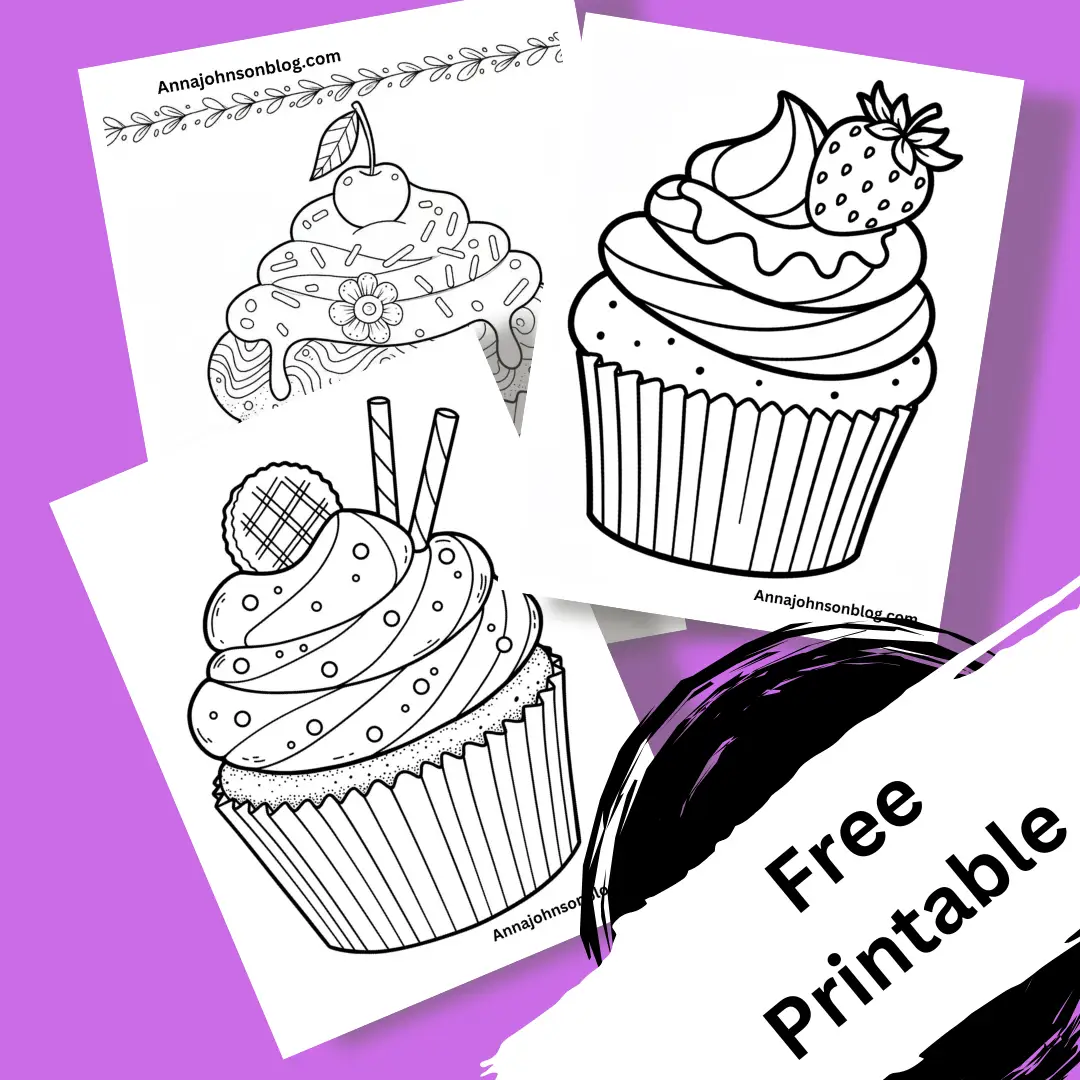 cupcake coloring sheet