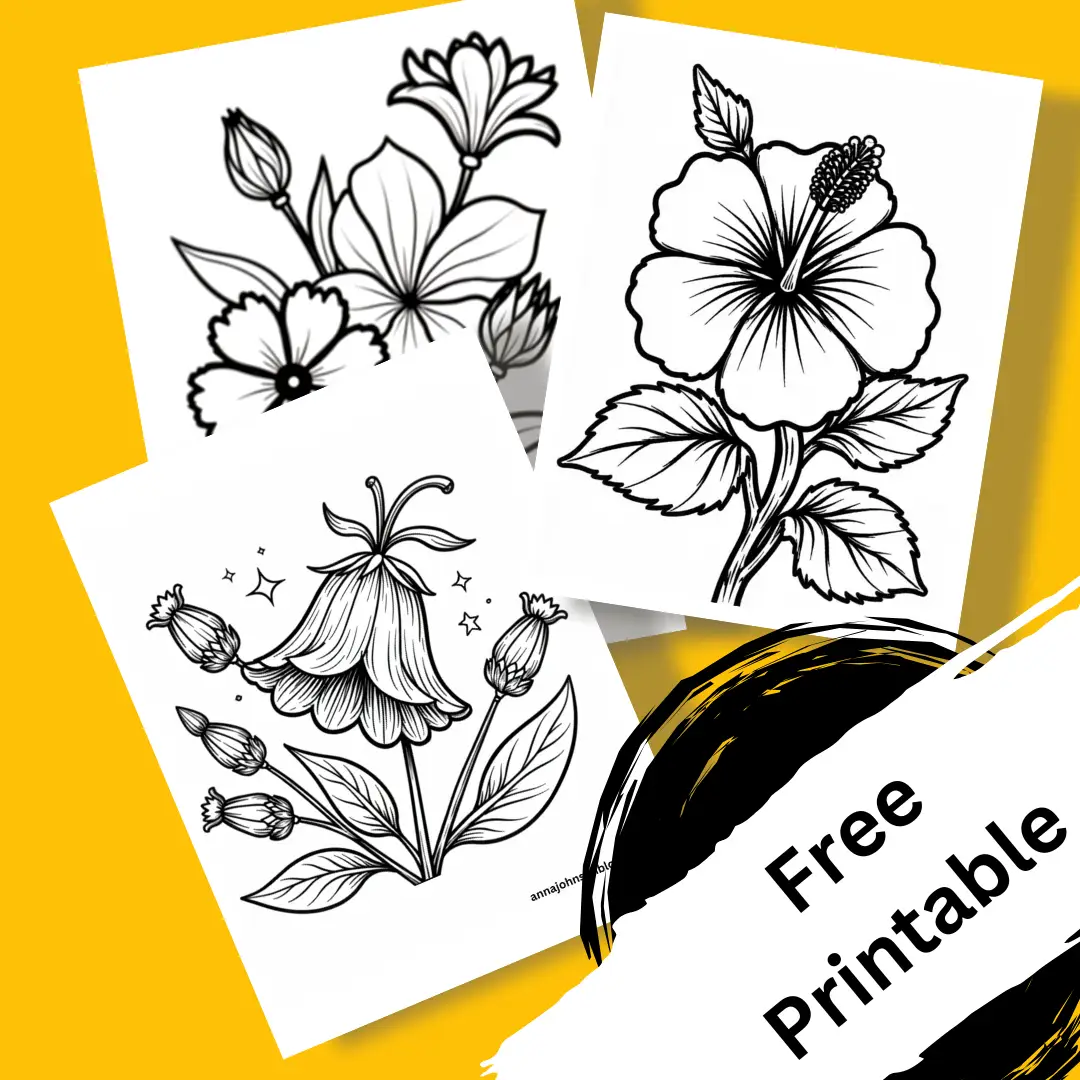 flower coloring pages for adults