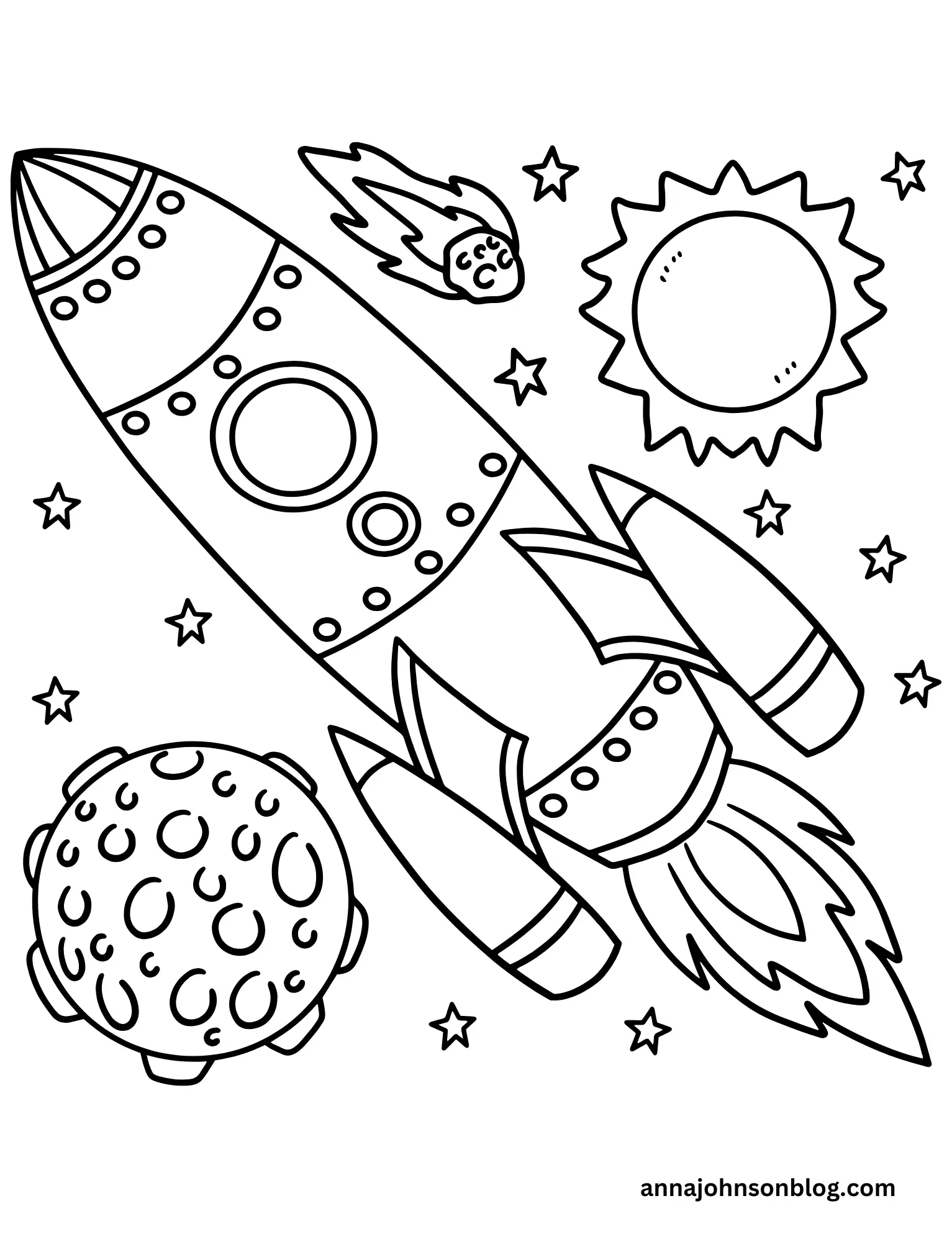 space-coloring-page
