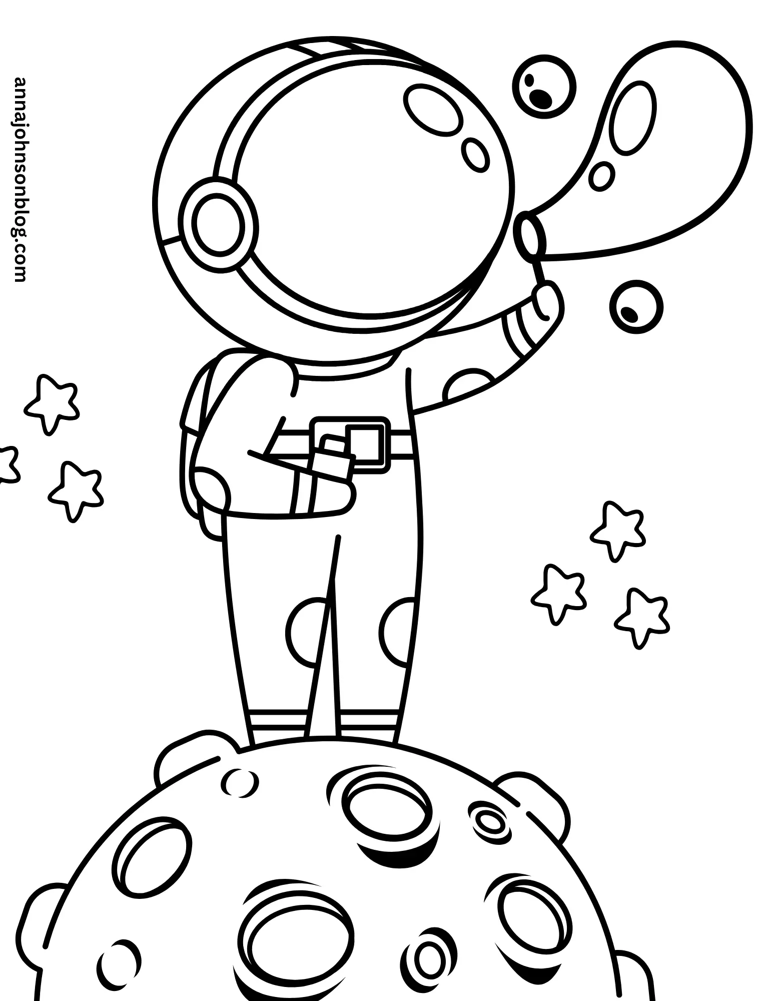 space-coloring-page