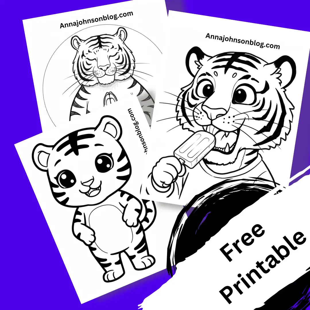 tiger color pages
