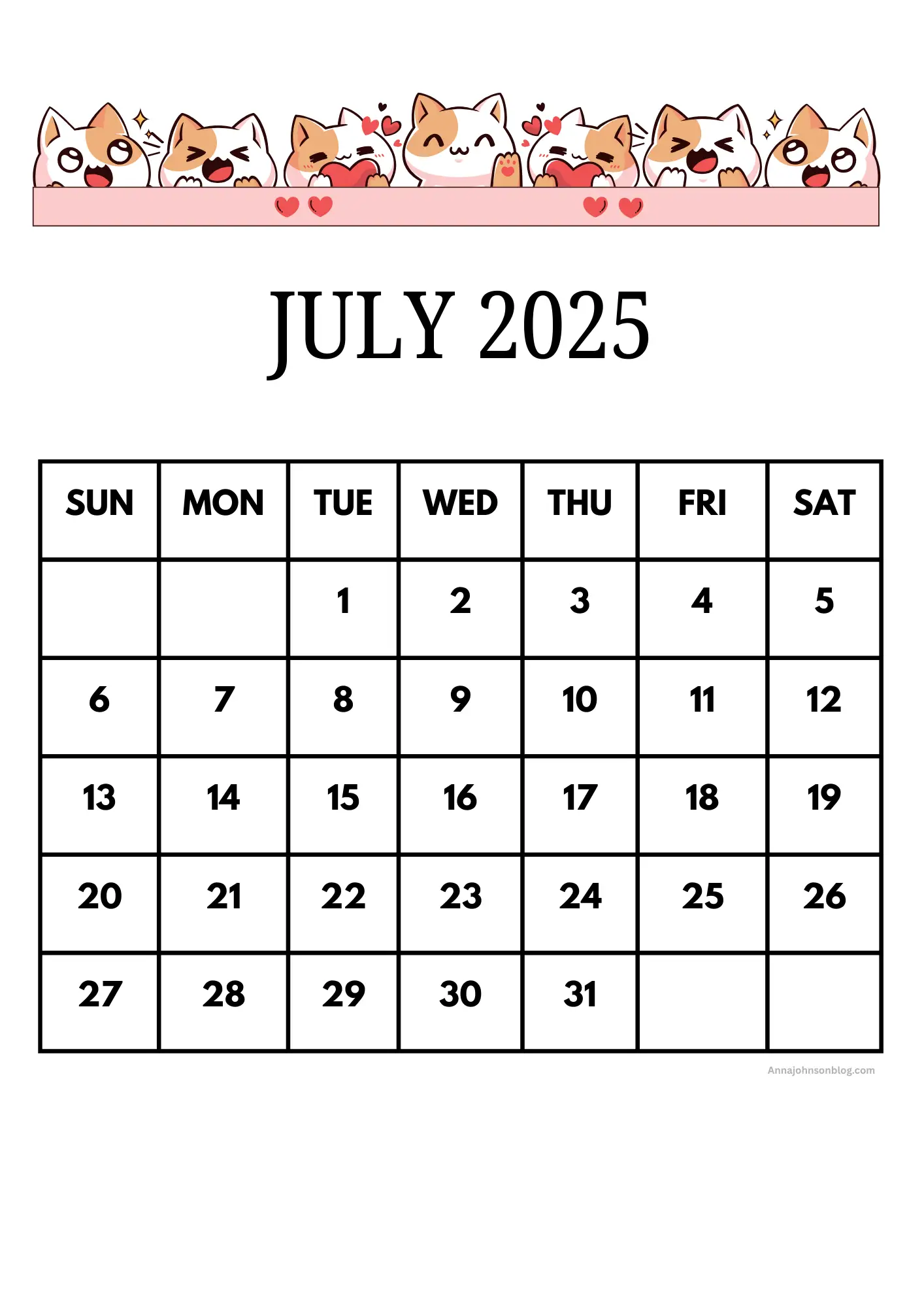 July-2025-Calendar