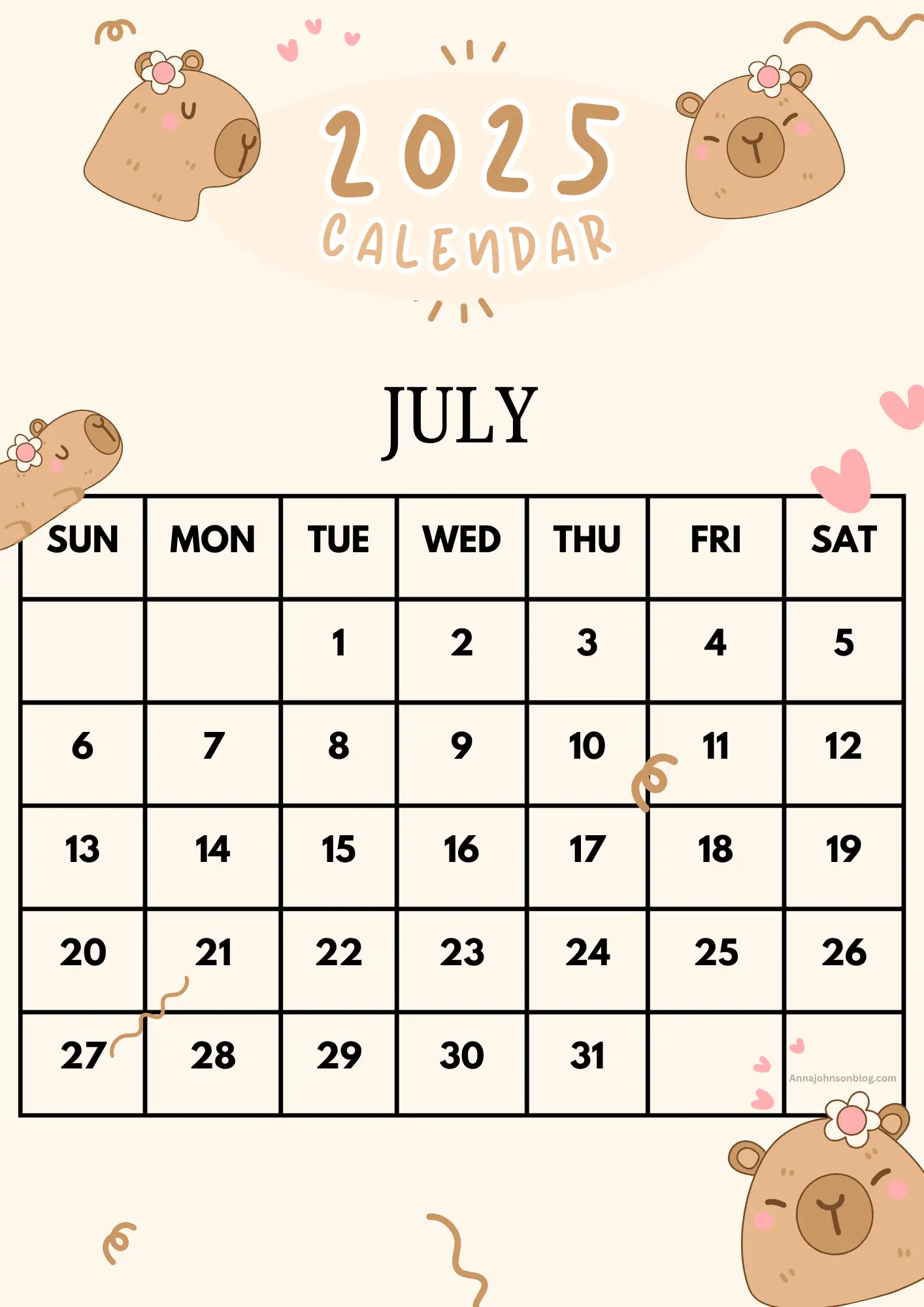 July-2025-Calendar