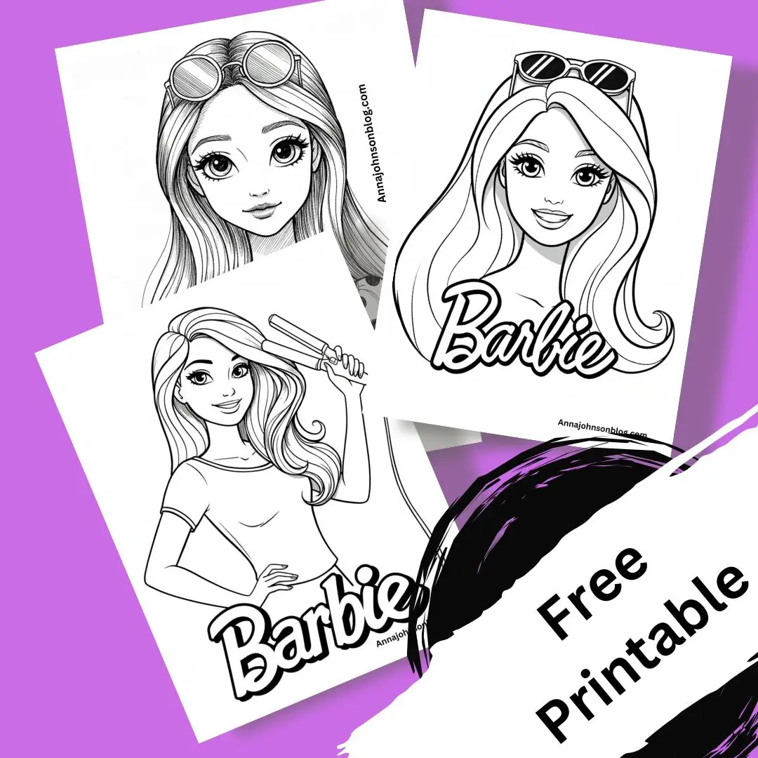 barbie colouring