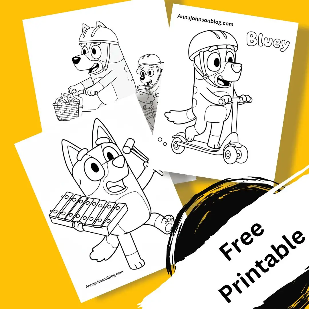 bluey coloring page
