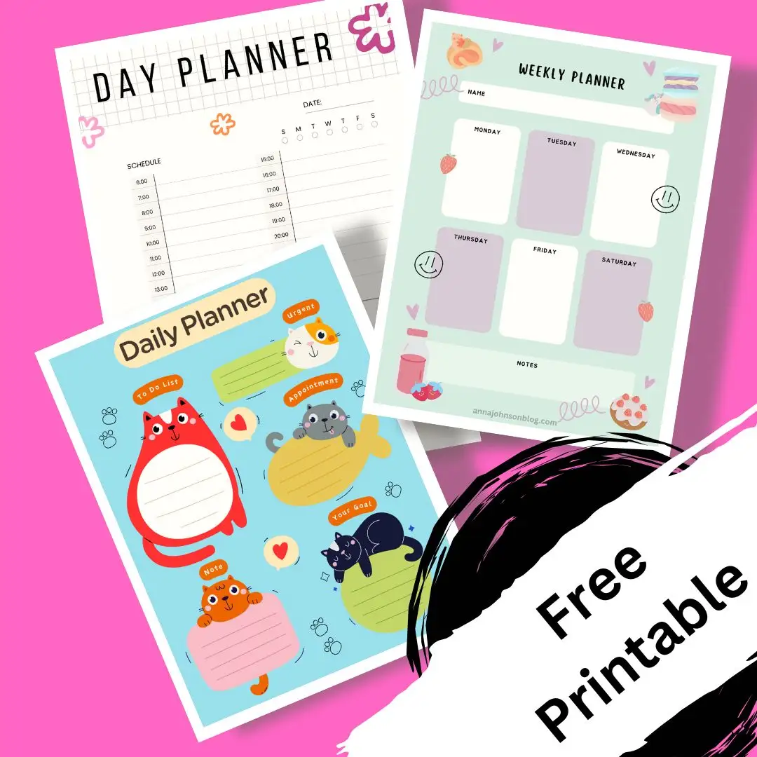 hourly and weekly planner