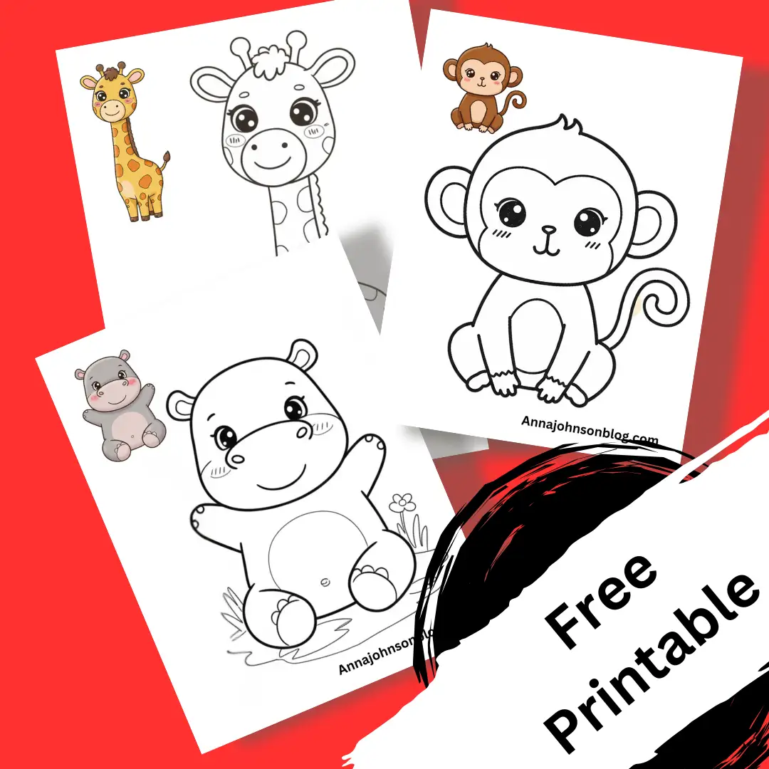 Easy Copy Colouring Animal