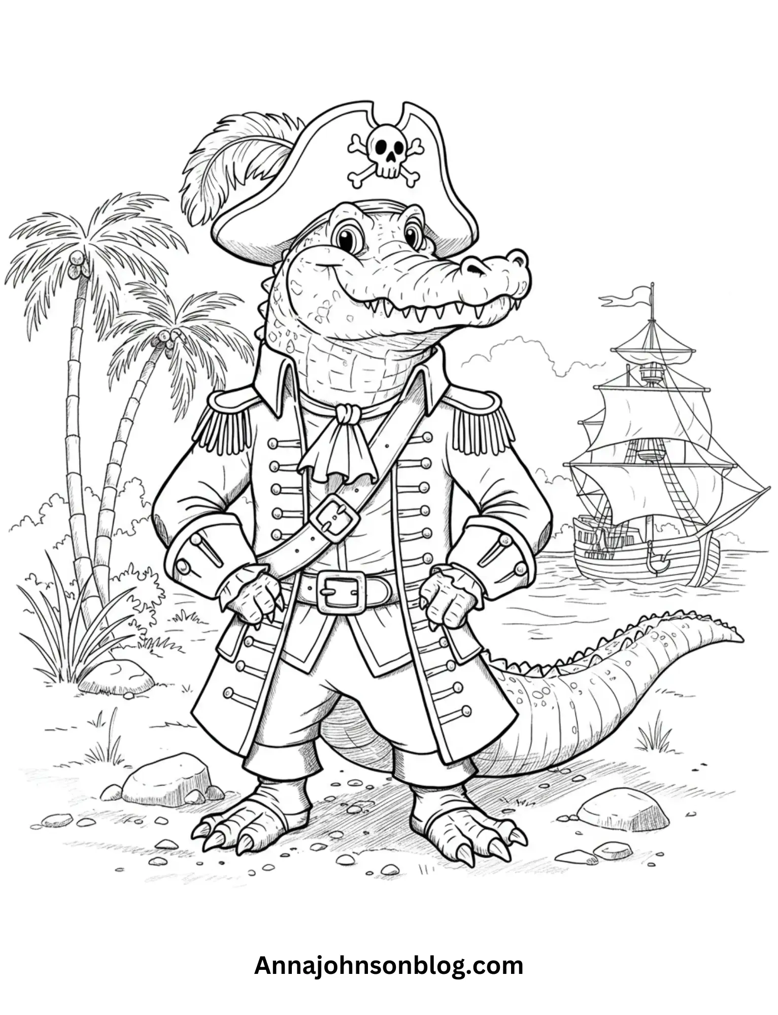 crocodile-coloring-page