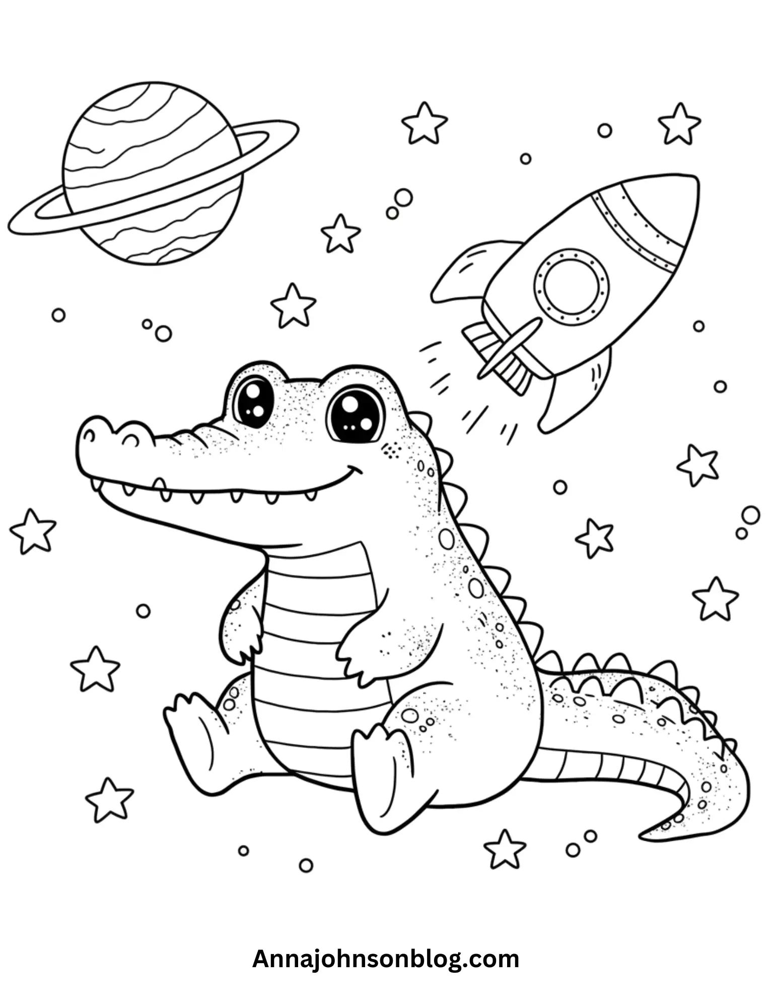 crocodile-coloring-page