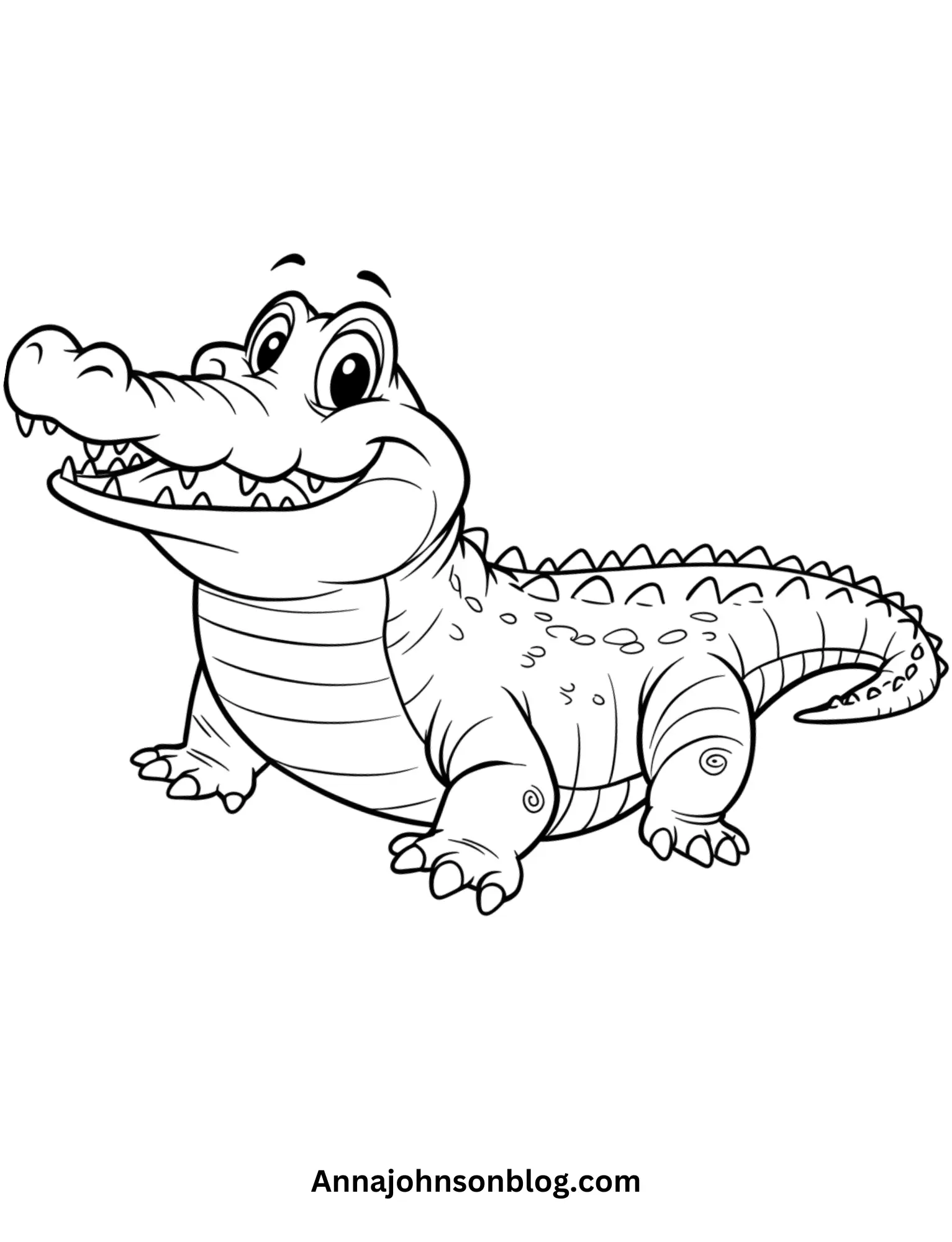 crocodile-coloring-page