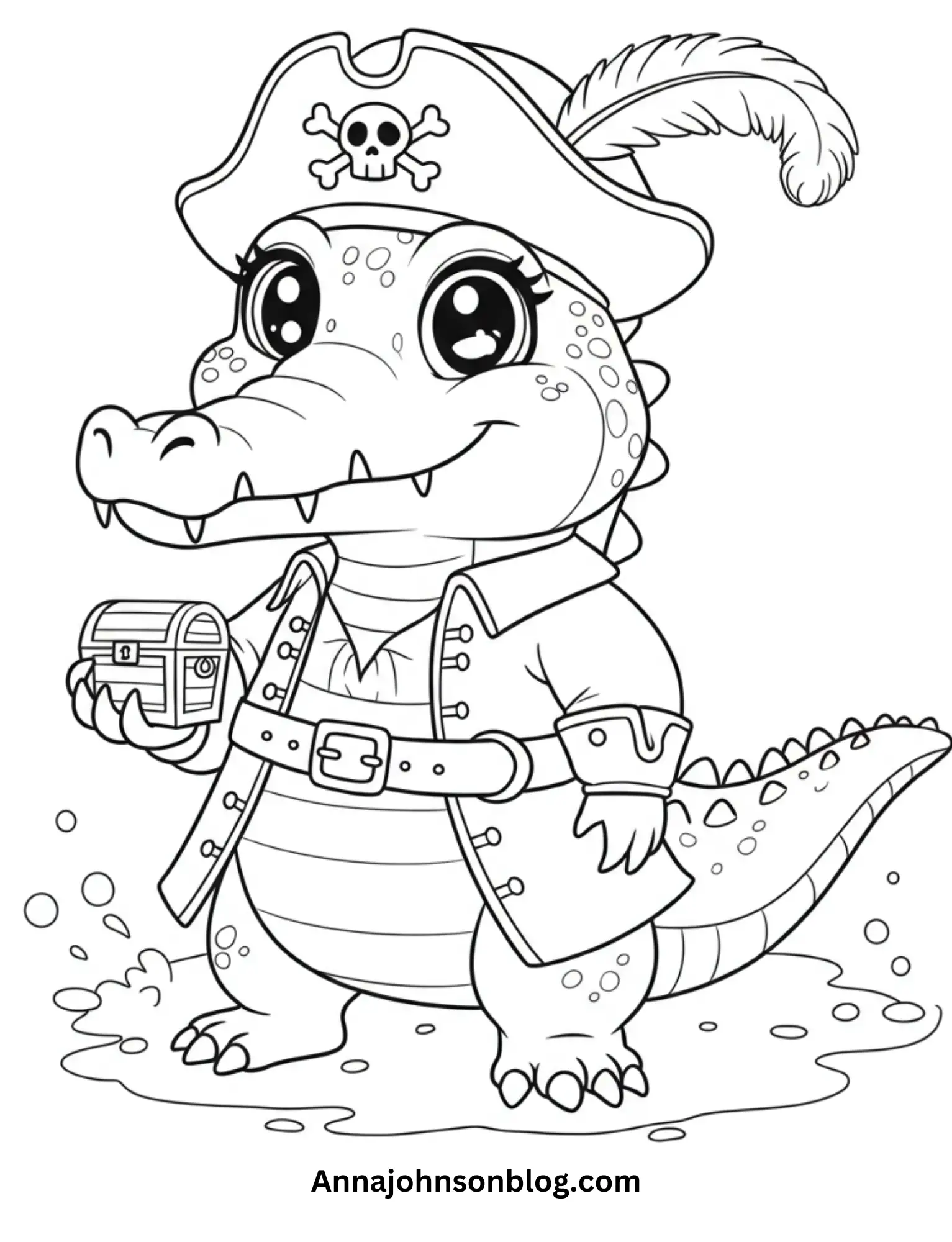 crocodile-coloring-page